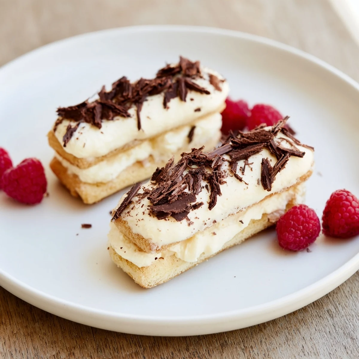 Creamy Delight layers: creamy mascarpone and soft sponge, a vanilla flavor delight ready to eat.