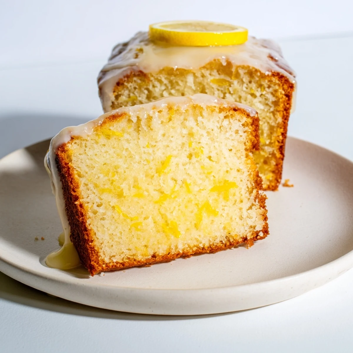 Fluffy and moist, this Lemon Scent cake is infused with citrus and topped with sweet glaze.