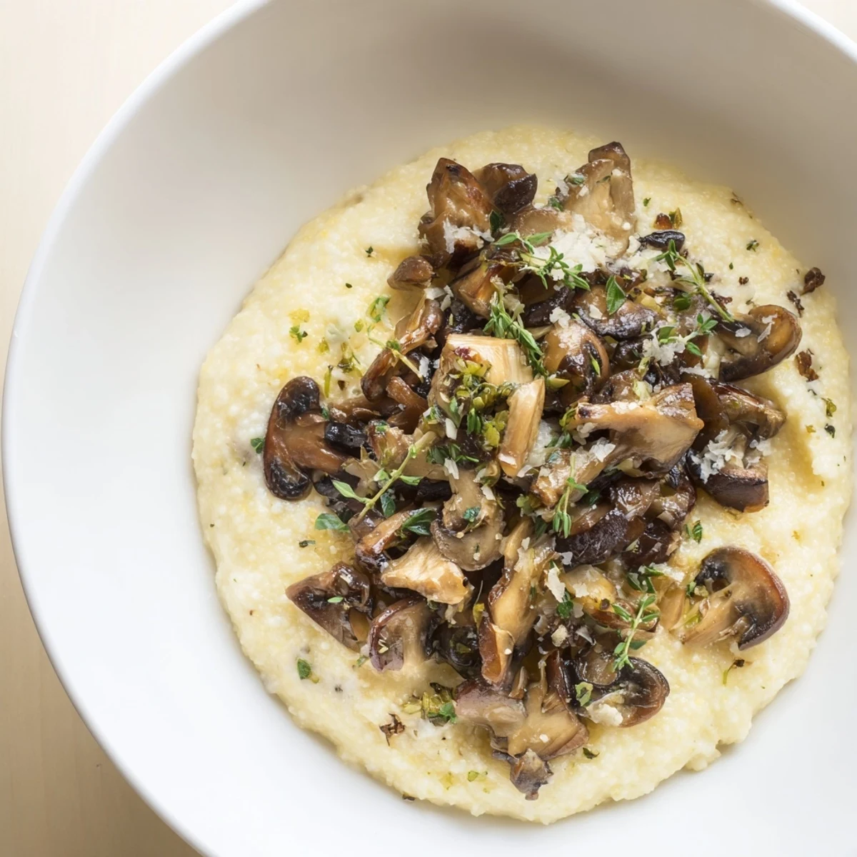 Creamy Polenta Mushrooms