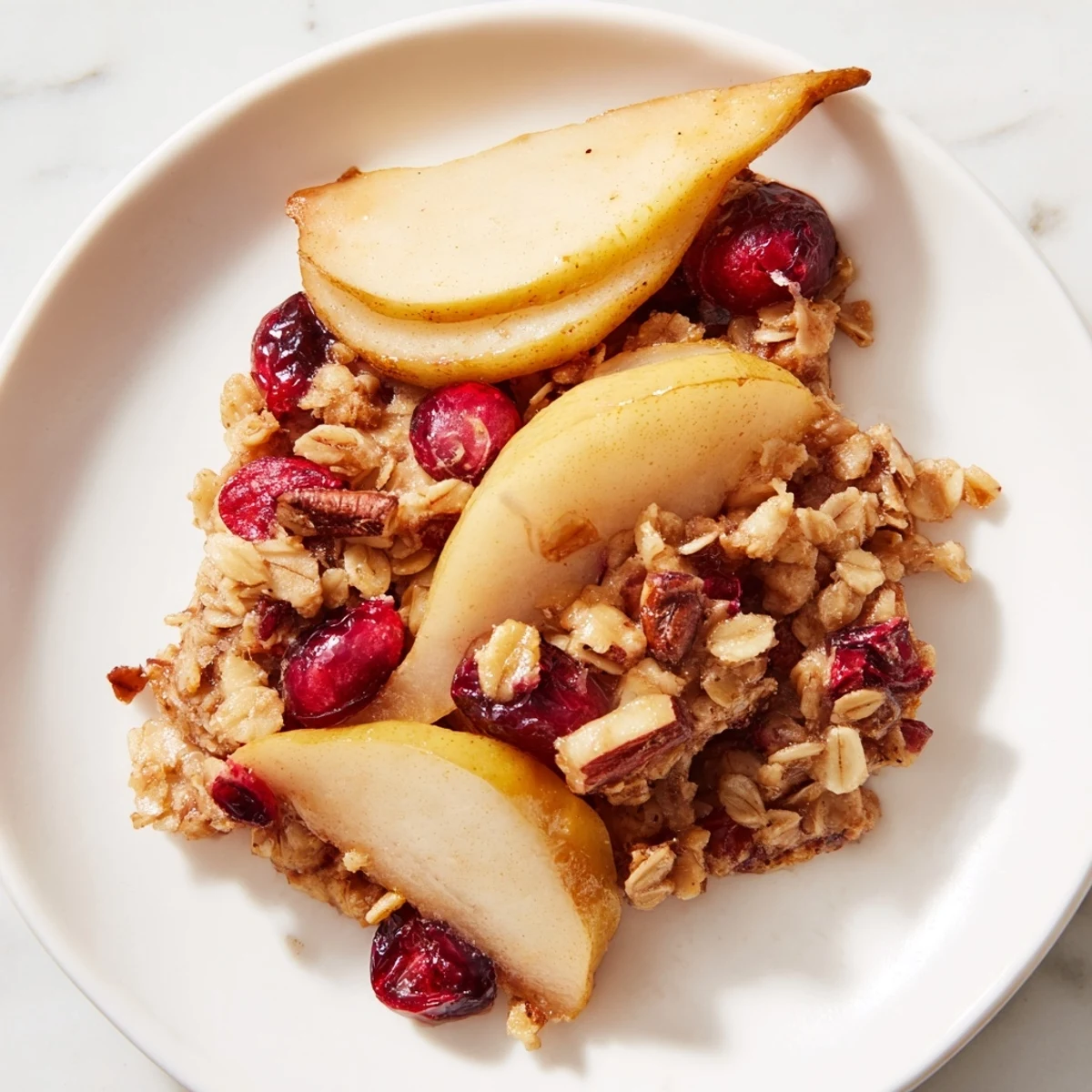 Spiced Pear Cranberry Crisp