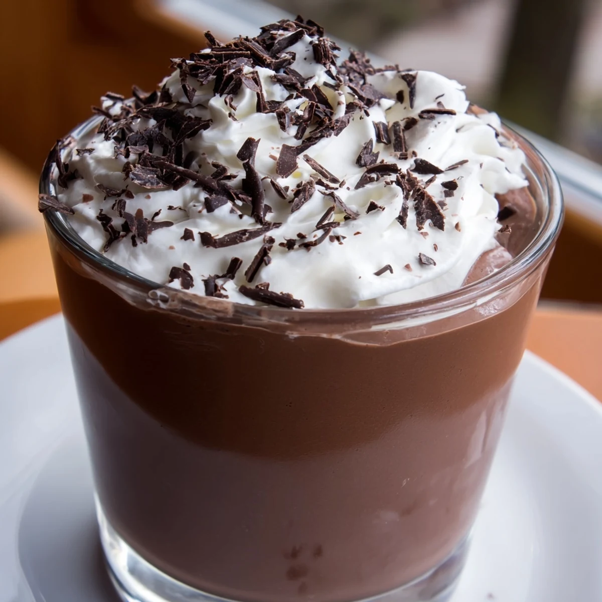 Decadent chocolate pudding in cups, rich and creamy, ready for a comforting dessert experience.