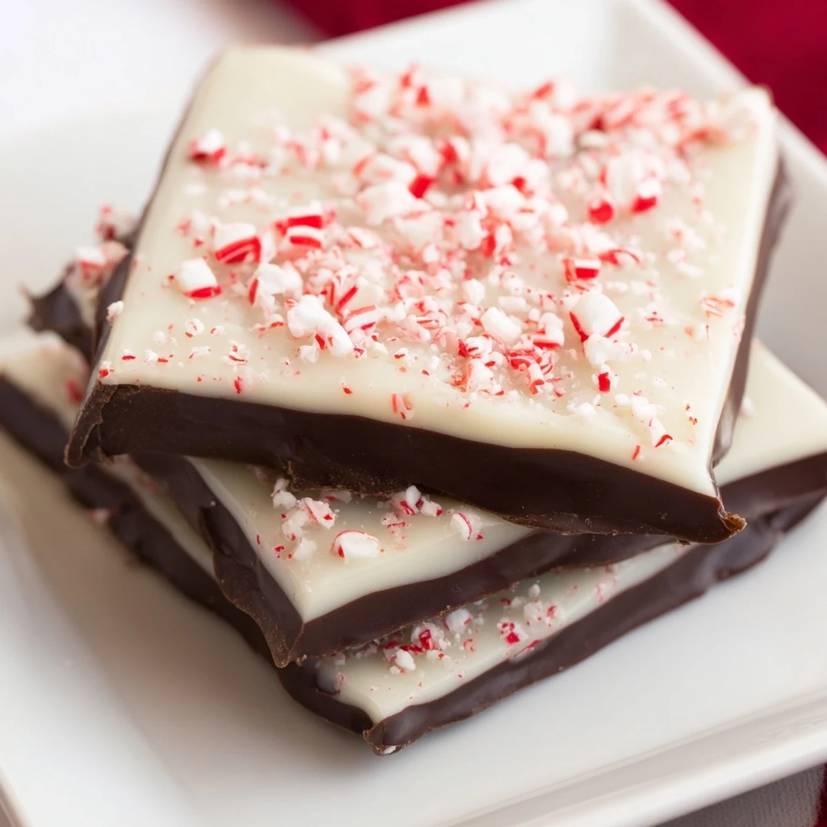 Vibrant image of easy-to-make peppermint bark, highlighting the sweetness and refreshing peppermint flavor.