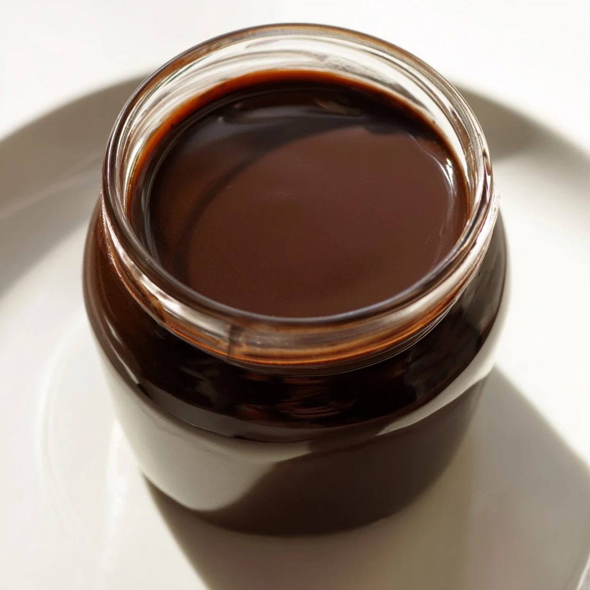 A glossy, homemade chocolate syrup, perfect for a sundae or your morning coffee drink.