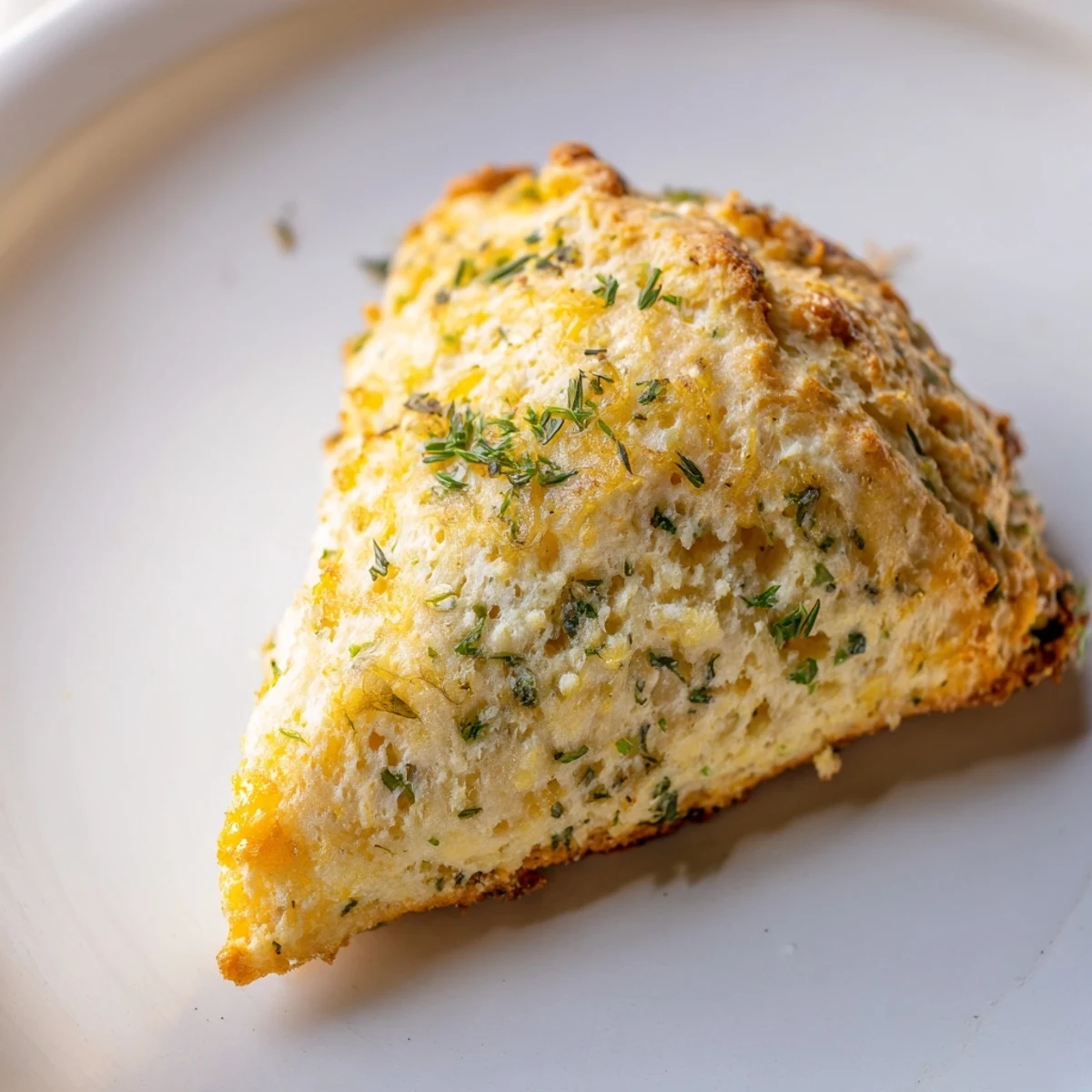 Golden-brown Savory Herb and Cheese Scones, fresh from the oven, offering a delightful aroma.