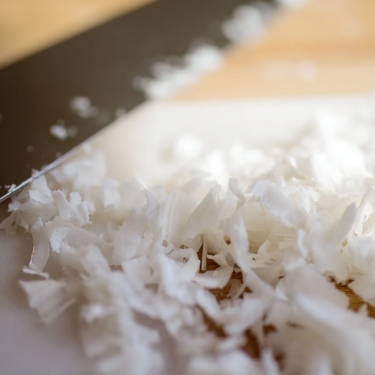 Close-up of minced garlic cloves ready to enhance your favorite savory dishes.