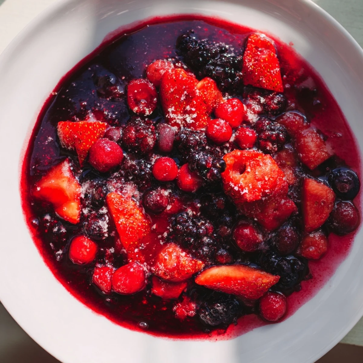 Warm Mixed Berry Topping