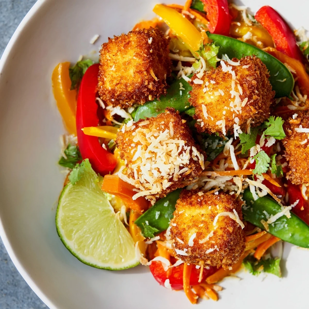 Crispy Coconut Tofu Stir Fry