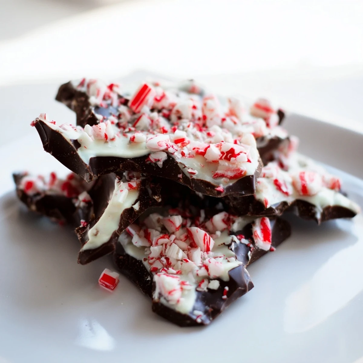 Cool peppermint aroma pairs with smooth dark chocolate in this easy-to-make Chocolate Peppermint Bark Shards recipe, ideal for winter snacking.