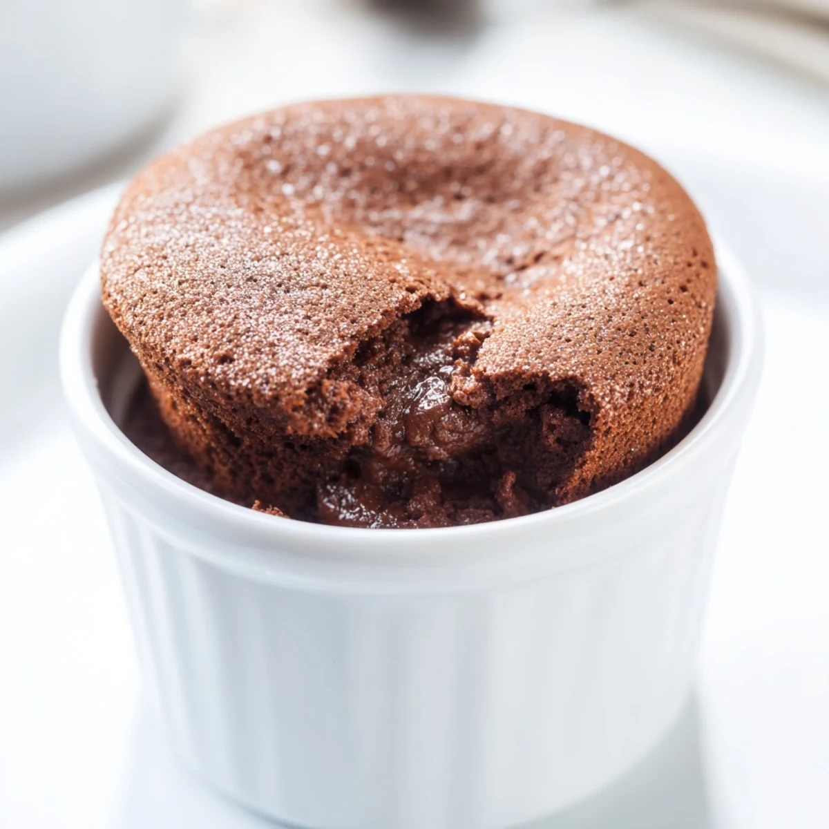 This Romantic Chocolate Soufflé pairs rich bittersweet chocolate with an elegant, airy rise for a perfect romantic dessert.
