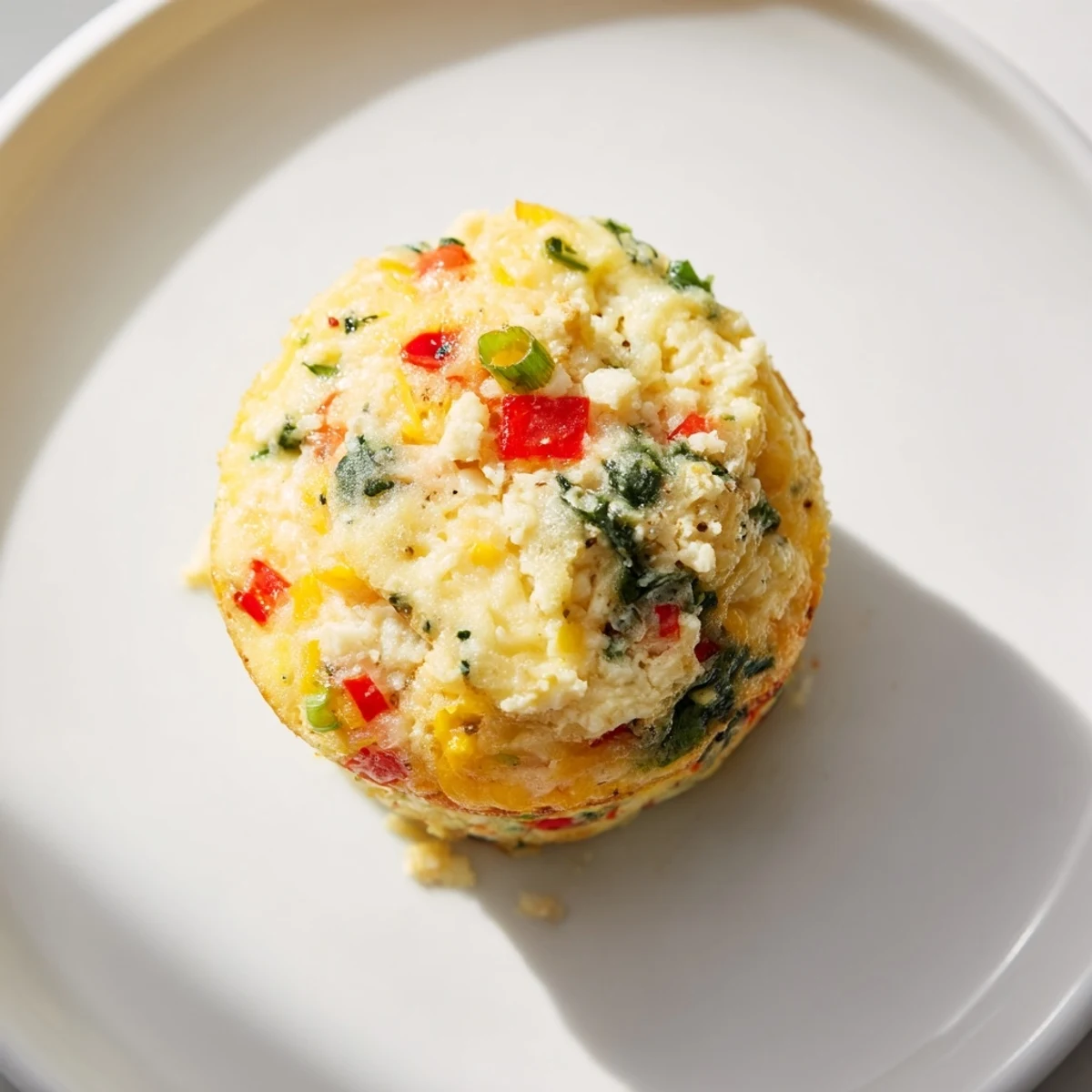 A serving plate of savory Cottage Cheese Egg Bites with melted cheddar, perfect for a protein-packed American breakfast.
