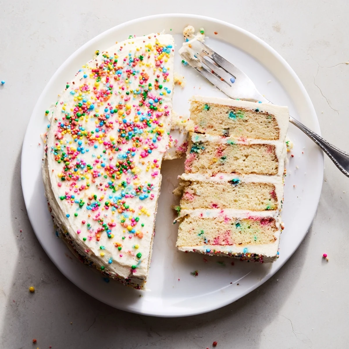 Celebratory Milk Bar Birthday Cake served on a cake stand, ready for a festive birthday party.