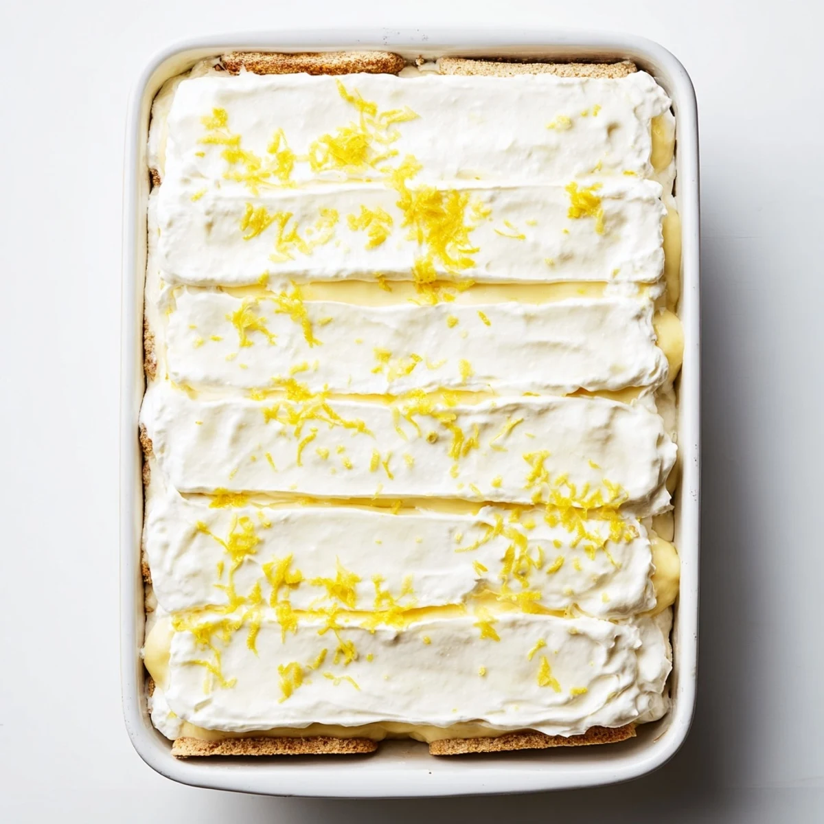 Zesty lemon pudding and whipped cream between graham crackers, finished with a silky lemon glaze in this easy no-bake dessert perfect for gatherings.