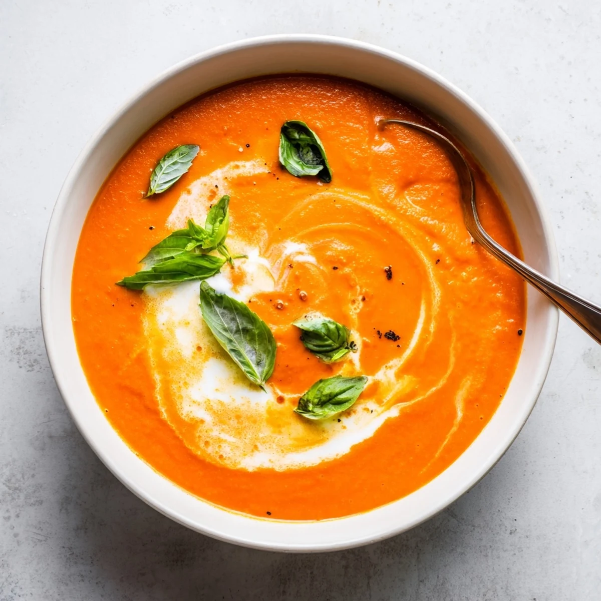 Roasted vegetable cozy tomato soup served with crusty grilled cheese sandwich dipping