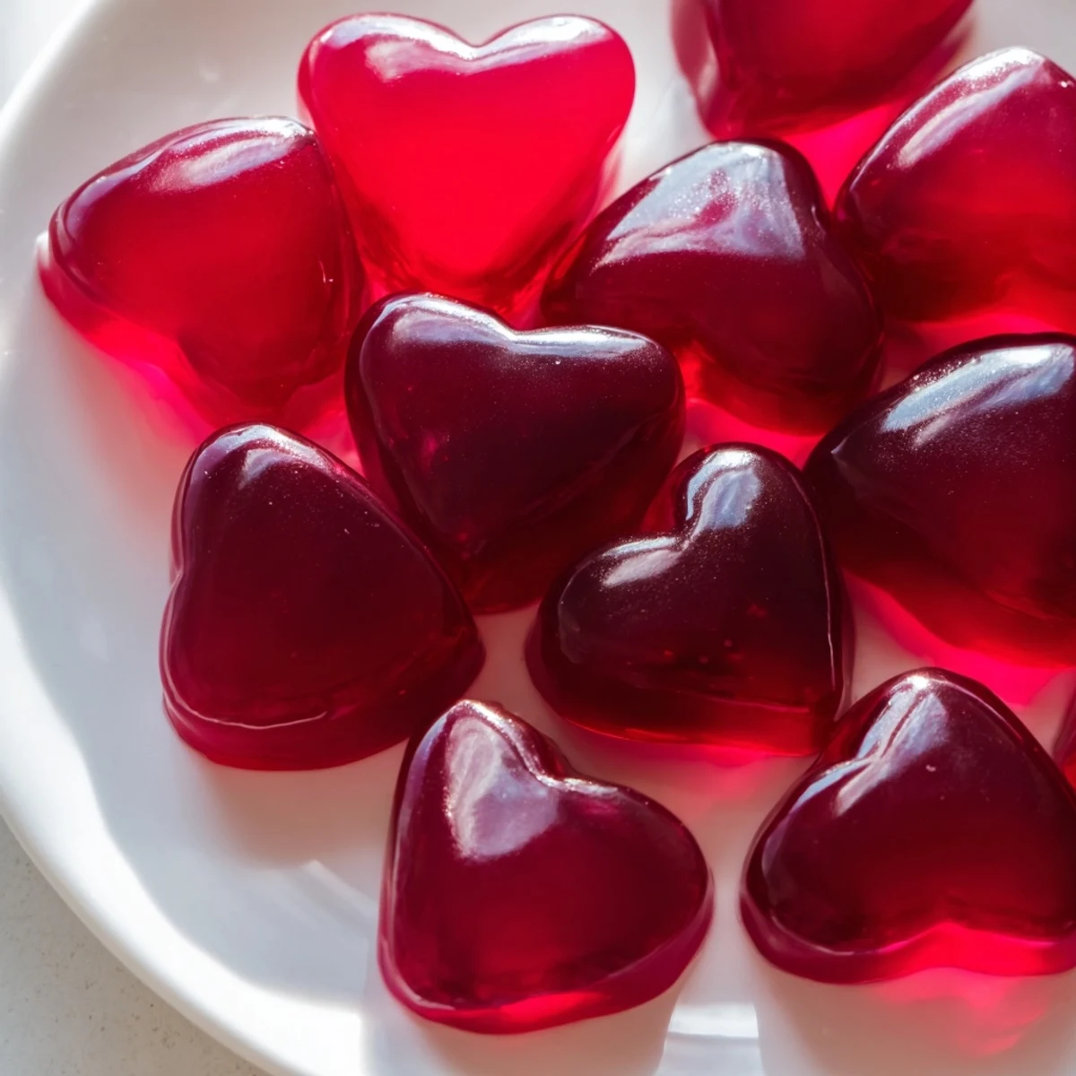 Fresh homemade strawberry gummies in heart-shaped molds, ready for a healthy snack time