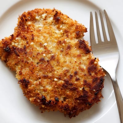 Four servings of Air Fryer Parmesan Crusted Chicken with a vibrant side salad and lemon wedges on a rustic table.