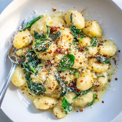 Marry Me Gnocchi bathed in rich Parmesan cream, fragrant basil ribbons
